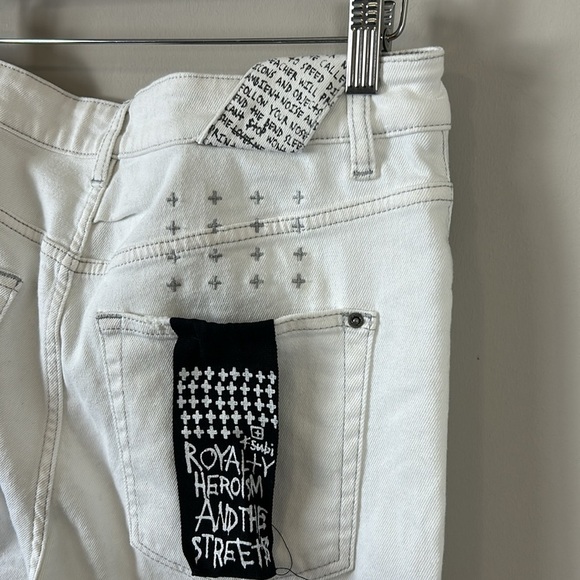 KSUBI Chitch Whitenoise Jean Button Fly T box White Mens Stretch Sz 32 NEW - Picture 12 of 16